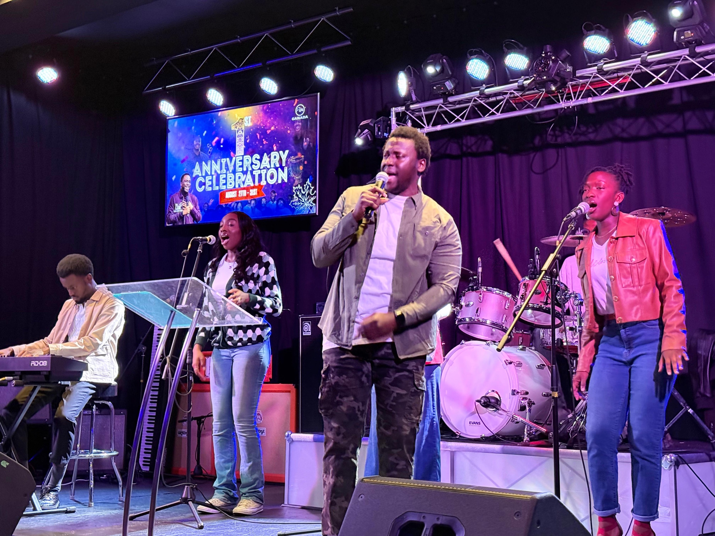 Petra Canada worship team leading a service